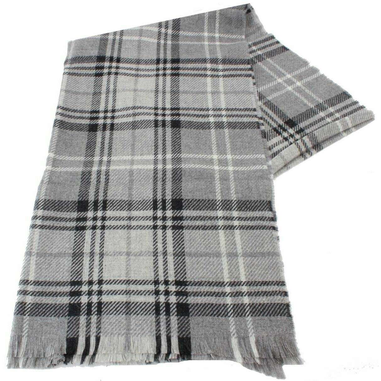 Locharron of Scotland Brock Highland Luxury Scarf - Granite Grey
