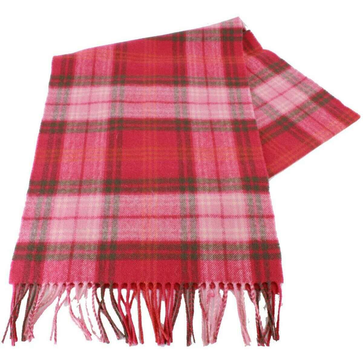 Locharron of Scotland Darwin Locharron Hunting Lambswool Scarf - Rose Pink