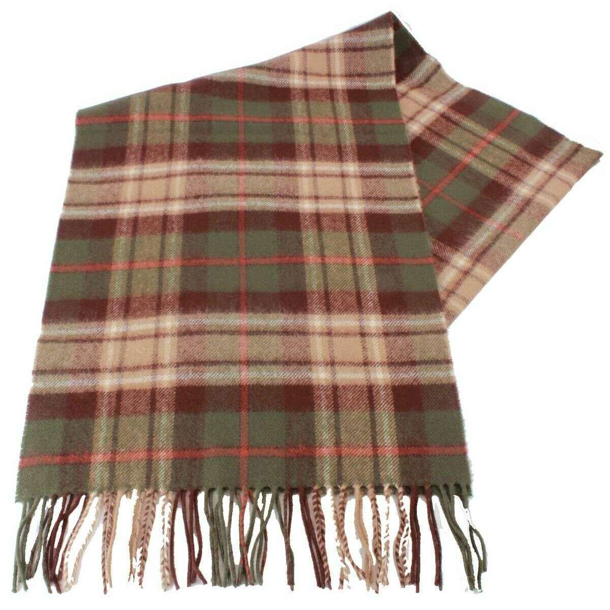 Locharron of Scotland Darwin Macrae Hunting Lambswool Scarf - Olive