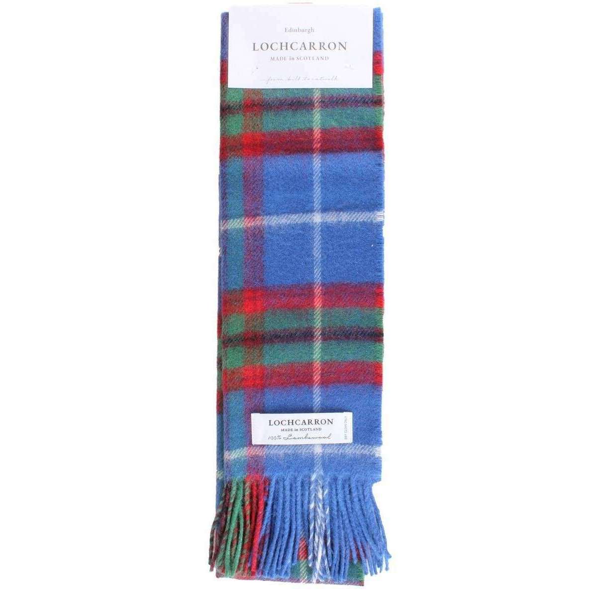 Locharron of Scotland Edinburgh Lambswool Scarf - Blue/Green/Red - Image 3