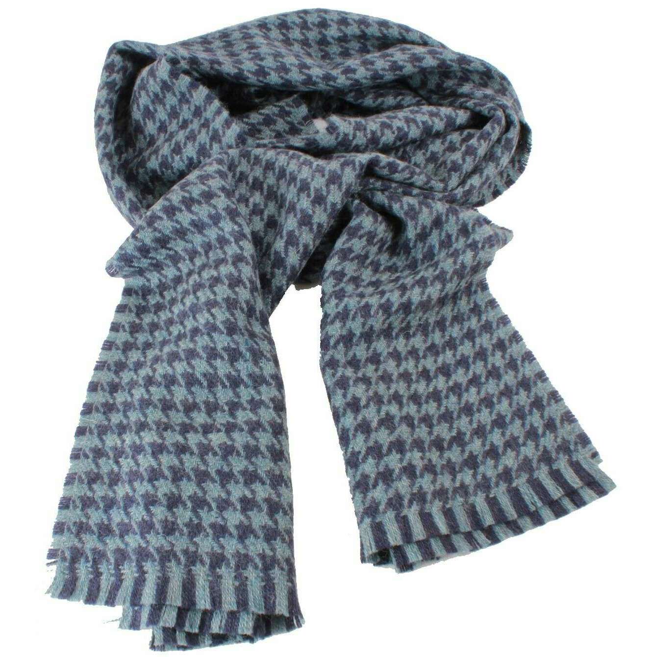 Locharron of Scotland Fearne Corrie British Wool Scarf - Sky Blue - Image 2