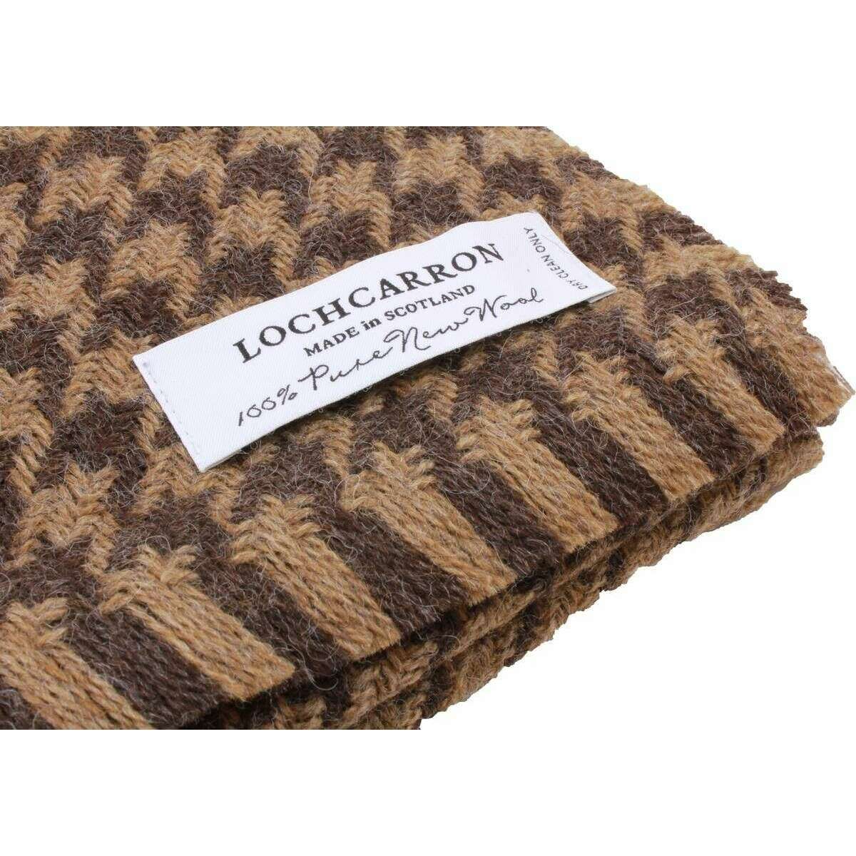 Locharron of Scotland Fearne Corrie British Wool Scarf - Taupe Brown - Image 3
