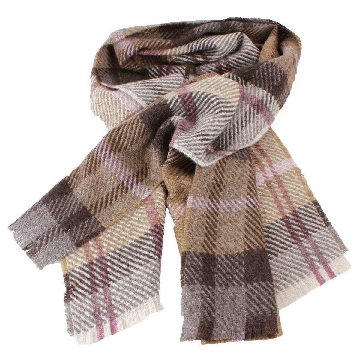 Locharron of Scotland Fearne Gordon Dress British Wool Scarf - Taupe Brown - Image 2