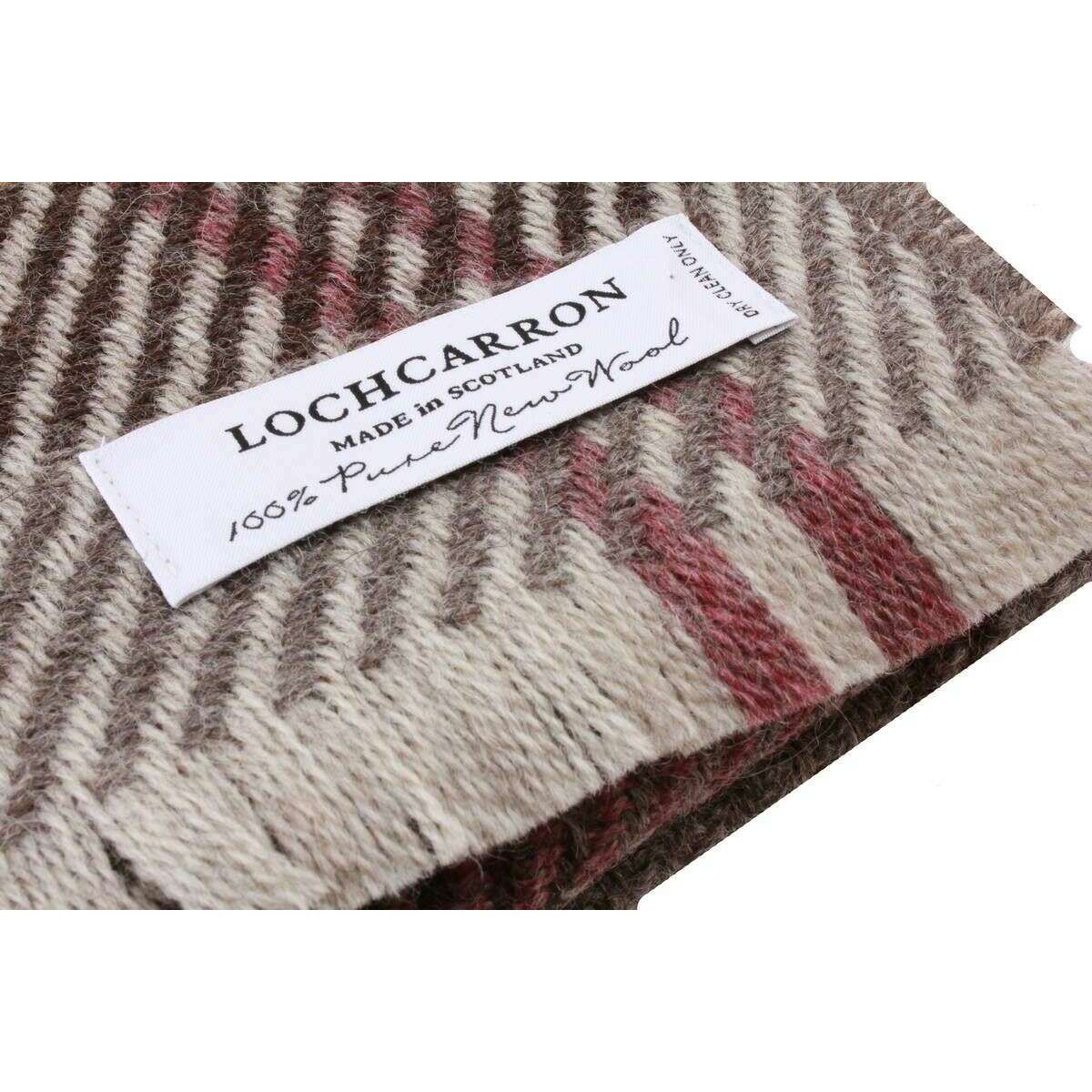 Locharron of Scotland Fearne Gordon Dress British Wool Scarf - Taupe Brown - Image 3