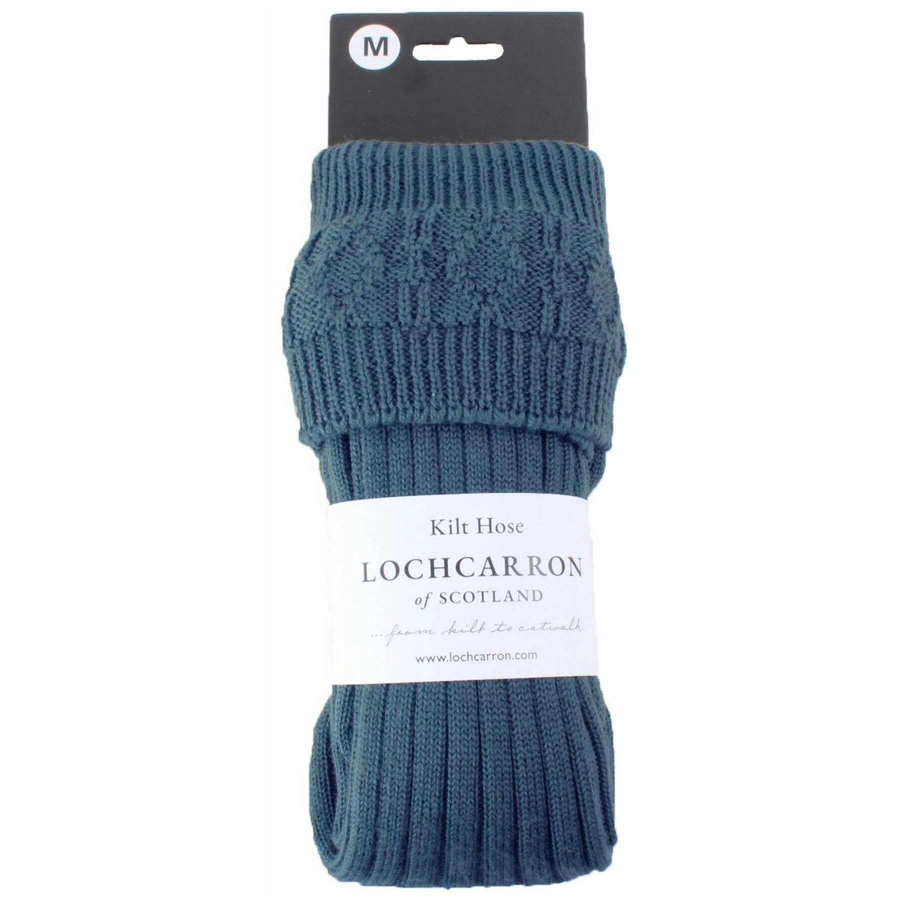 Locharron of Scotland Harris Kilt Hose - Ancient Blue - Image 3