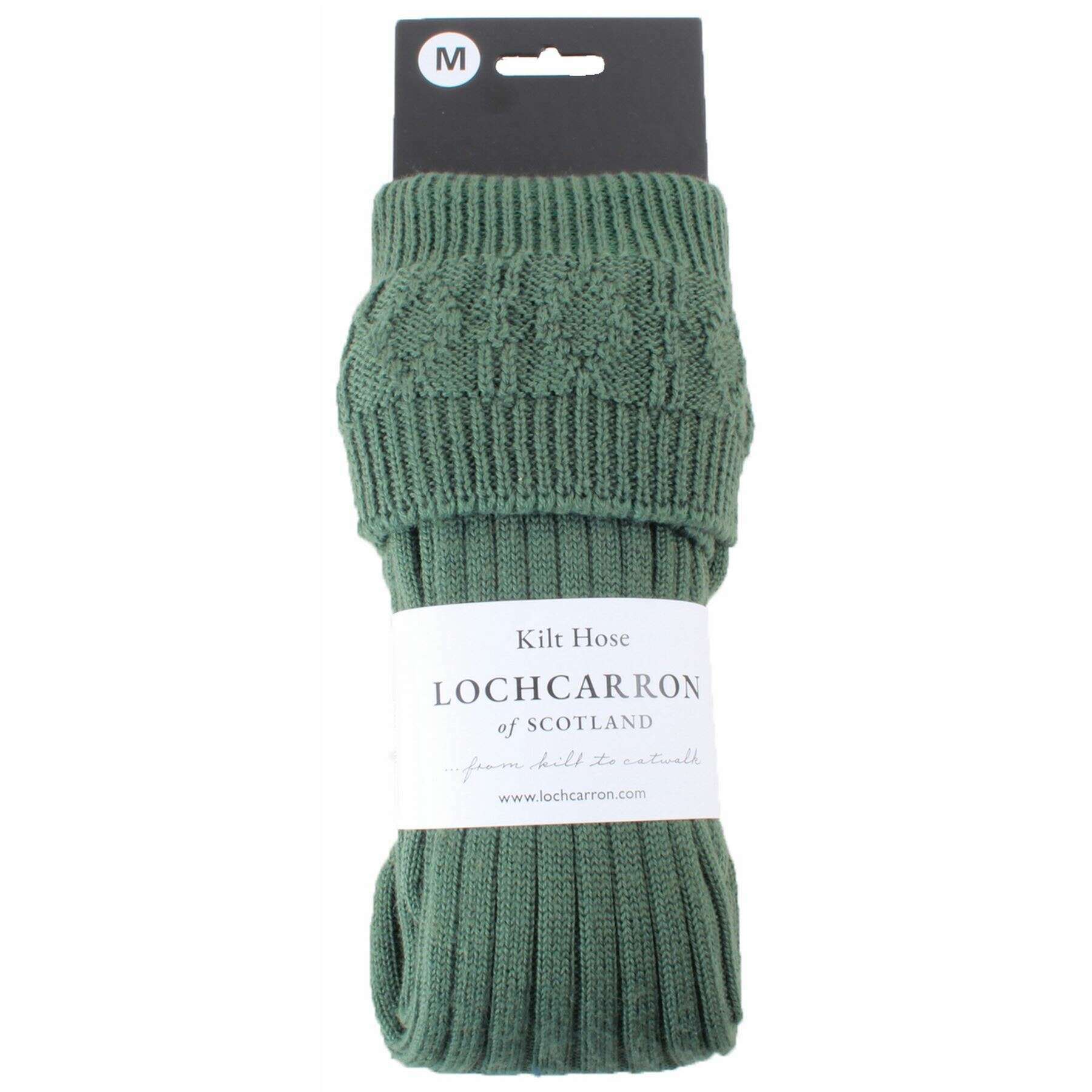 Locharron of Scotland Harris Kilt Hose - Ancient Green - Image 3