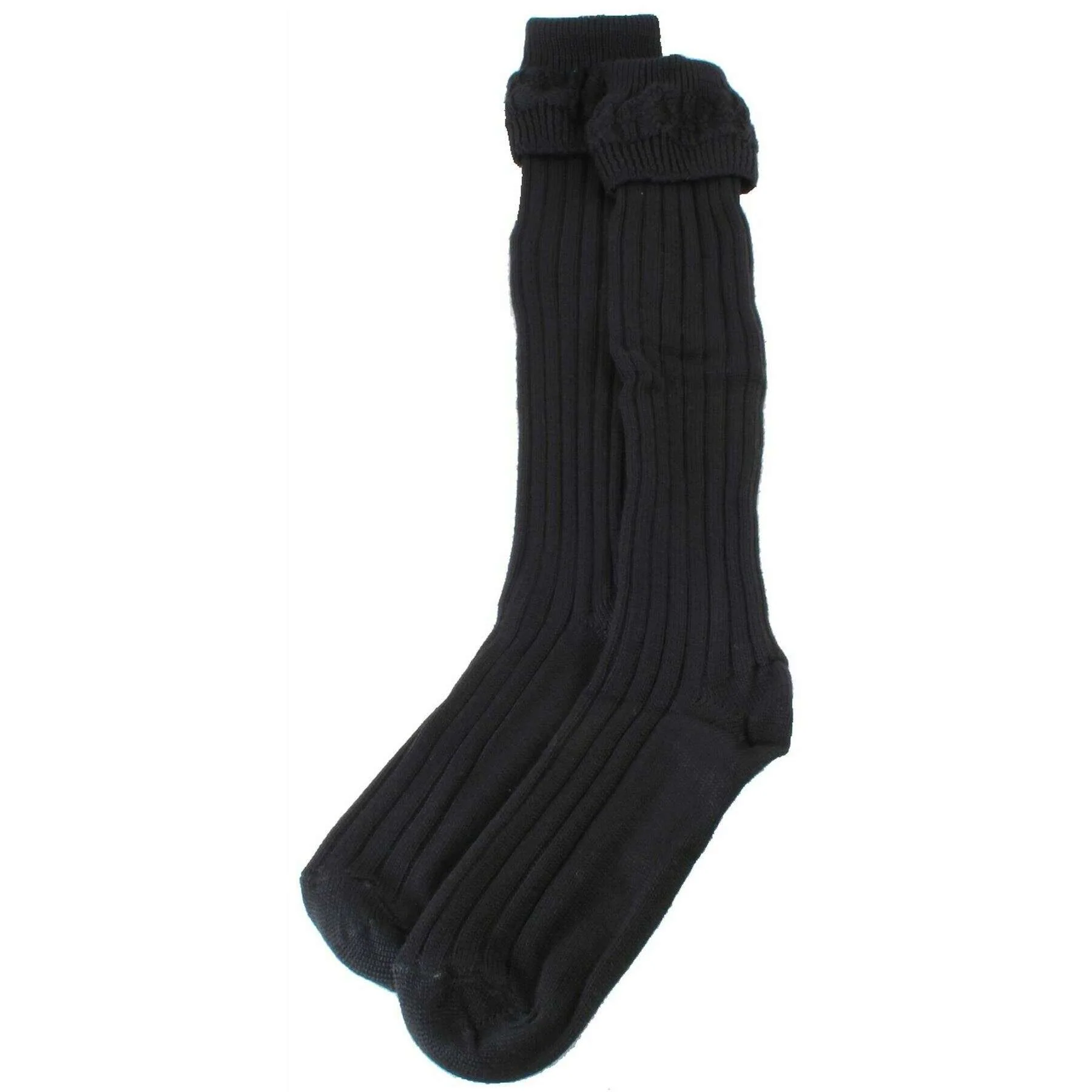 Locharron of Scotland Harris Kilt Hose - Black