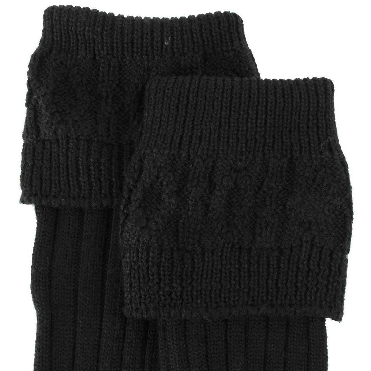 Locharron of Scotland Harris Kilt Hose - Black - Image 2