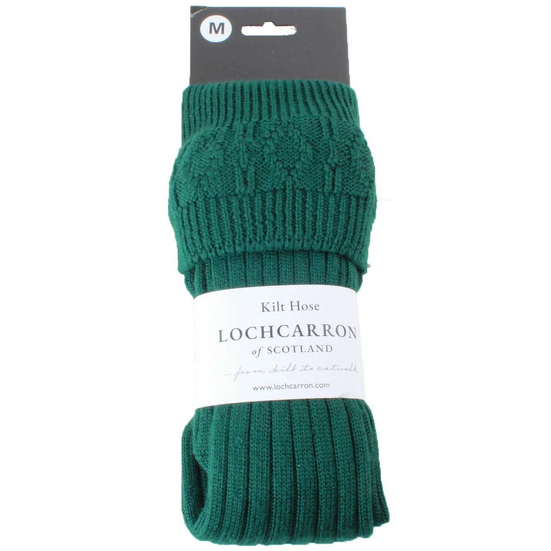Locharron of Scotland Harris Kilt Hose - Bottle Green - Image 3