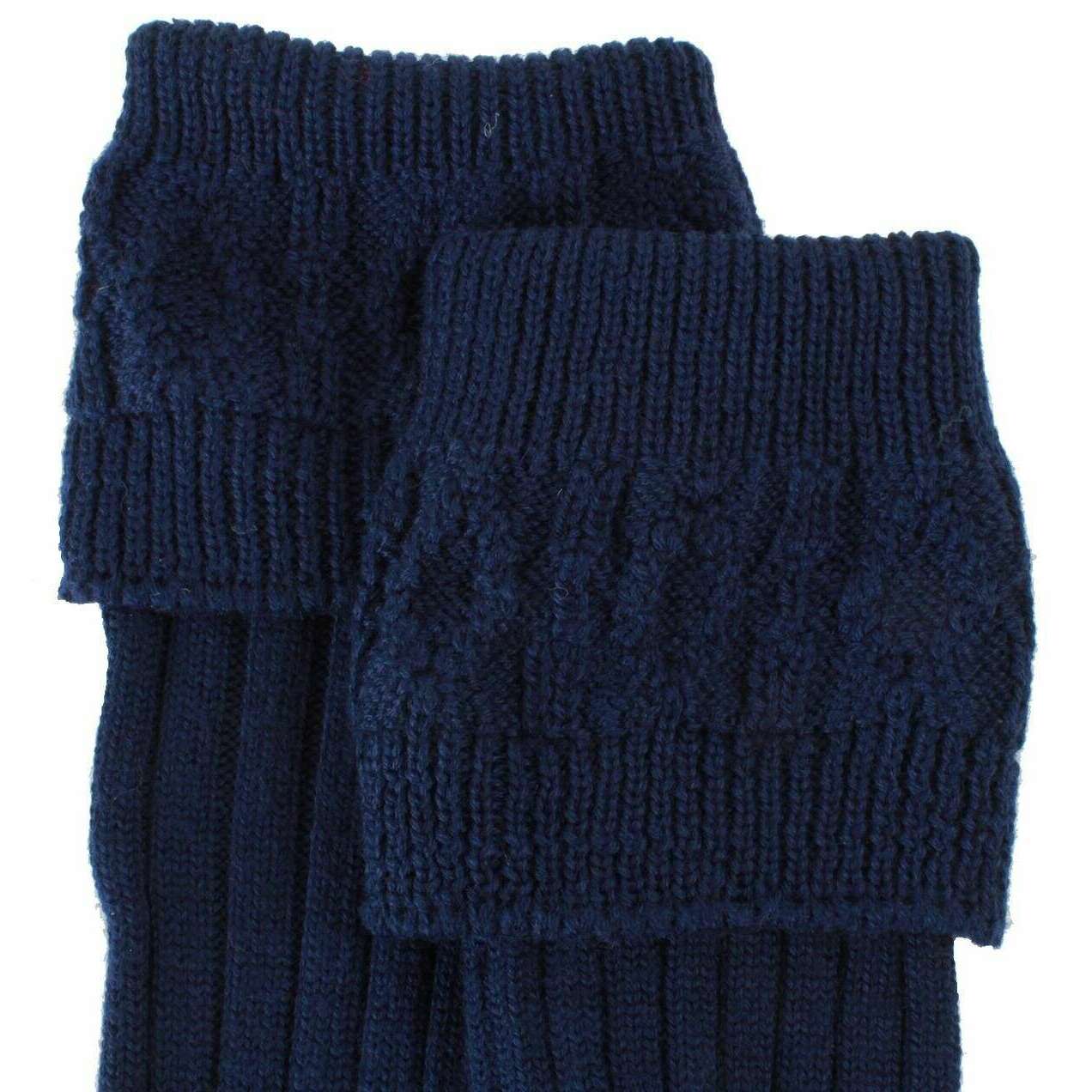 Locharron of Scotland Harris Kilt Hose - Navy - Image 2