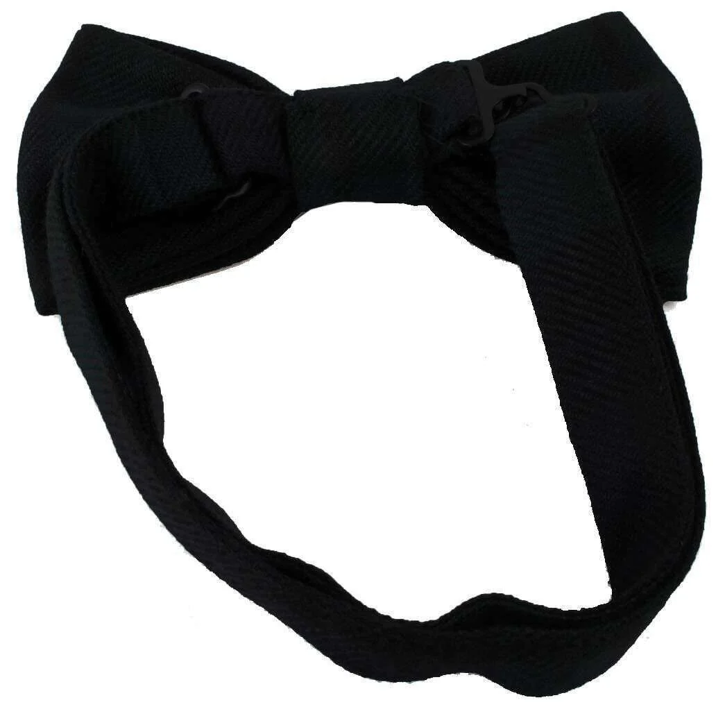 Locharron of Scotland Plain Bow Tie - Black - Image 2