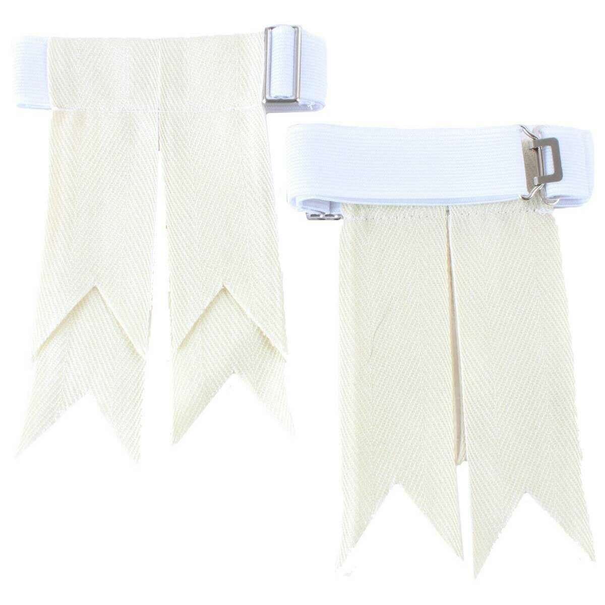 Locharron of Scotland Plain Flashes - Off White - Image 2