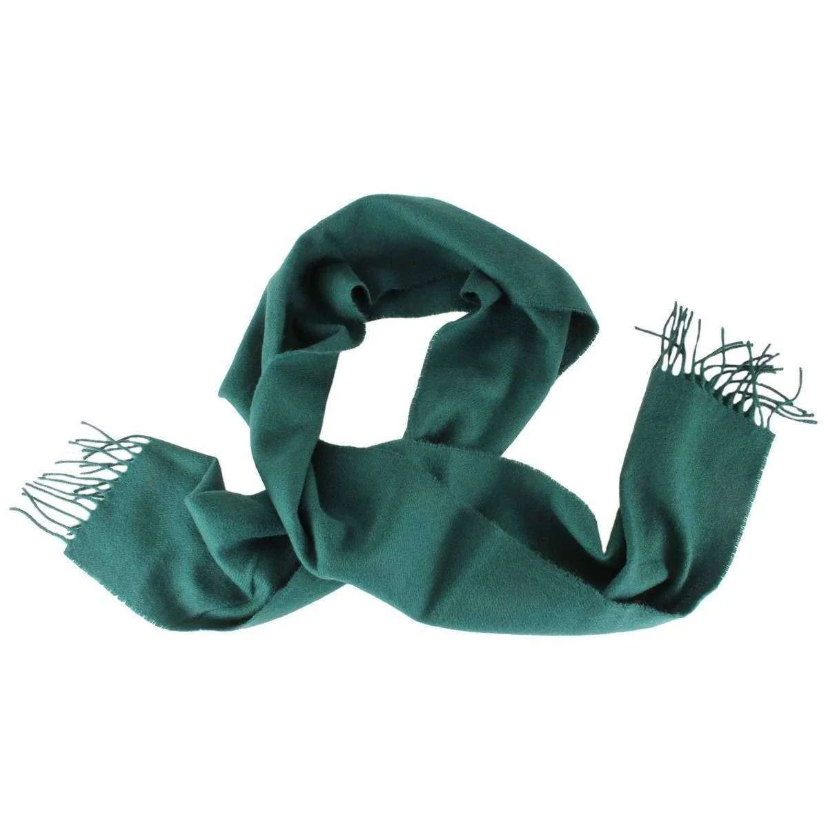 Locharron of Scotland Plain Lambswool Scarf - Bottle Green - Image 2