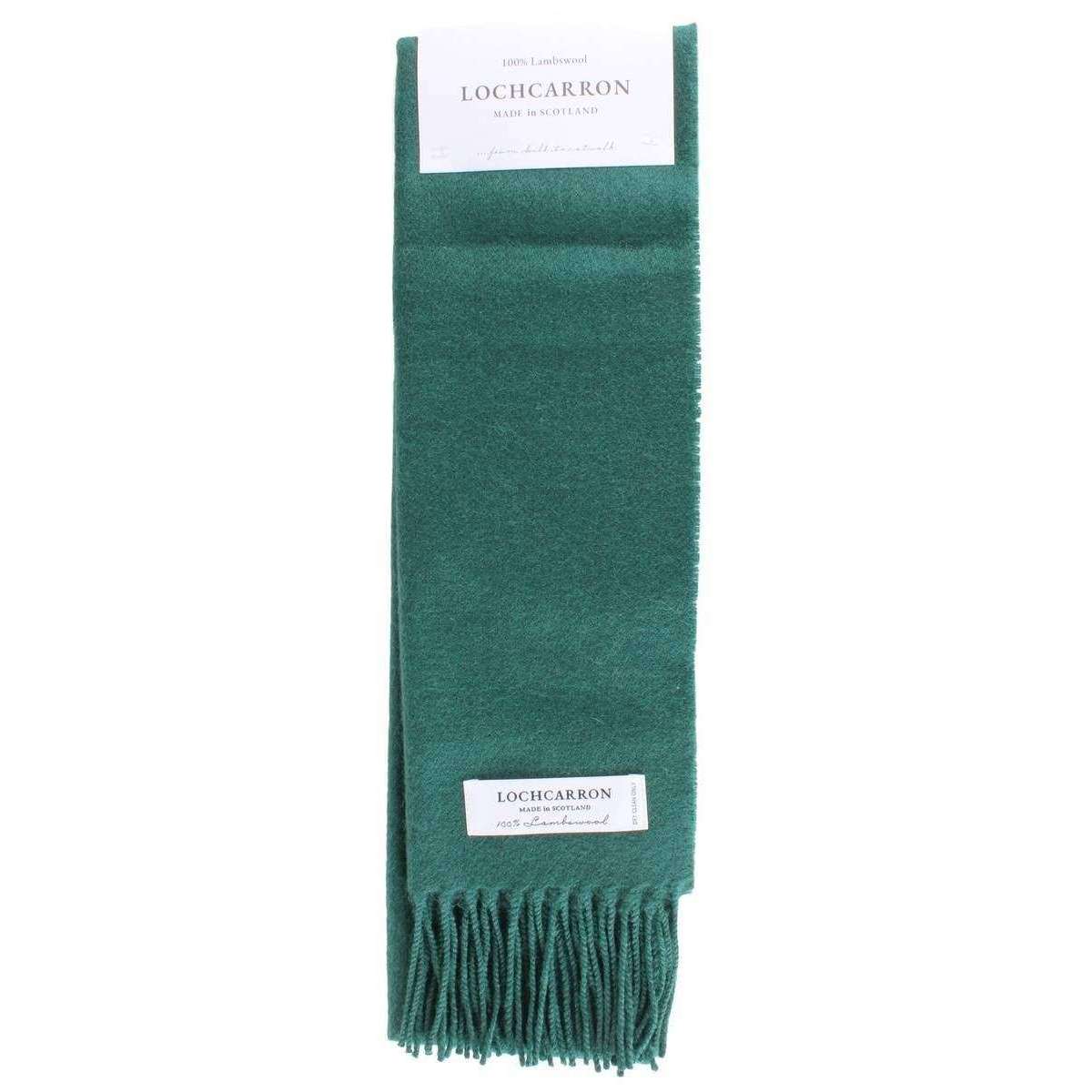 Locharron of Scotland Plain Lambswool Scarf - Bottle Green - Image 3
