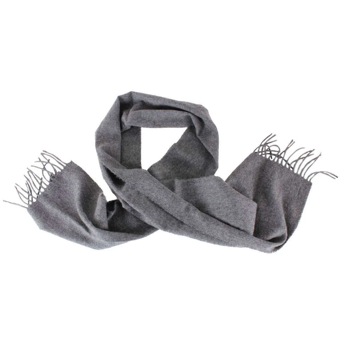 Locharron of Scotland Plain Lambswool Scarf - Steel Grey - Image 2