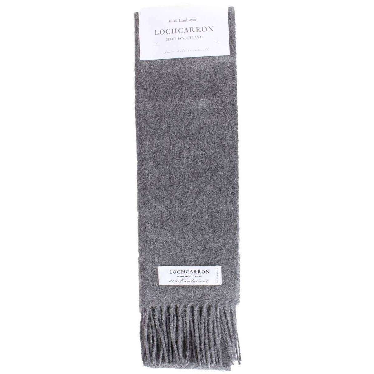 Locharron of Scotland Plain Lambswool Scarf - Steel Grey - Image 3