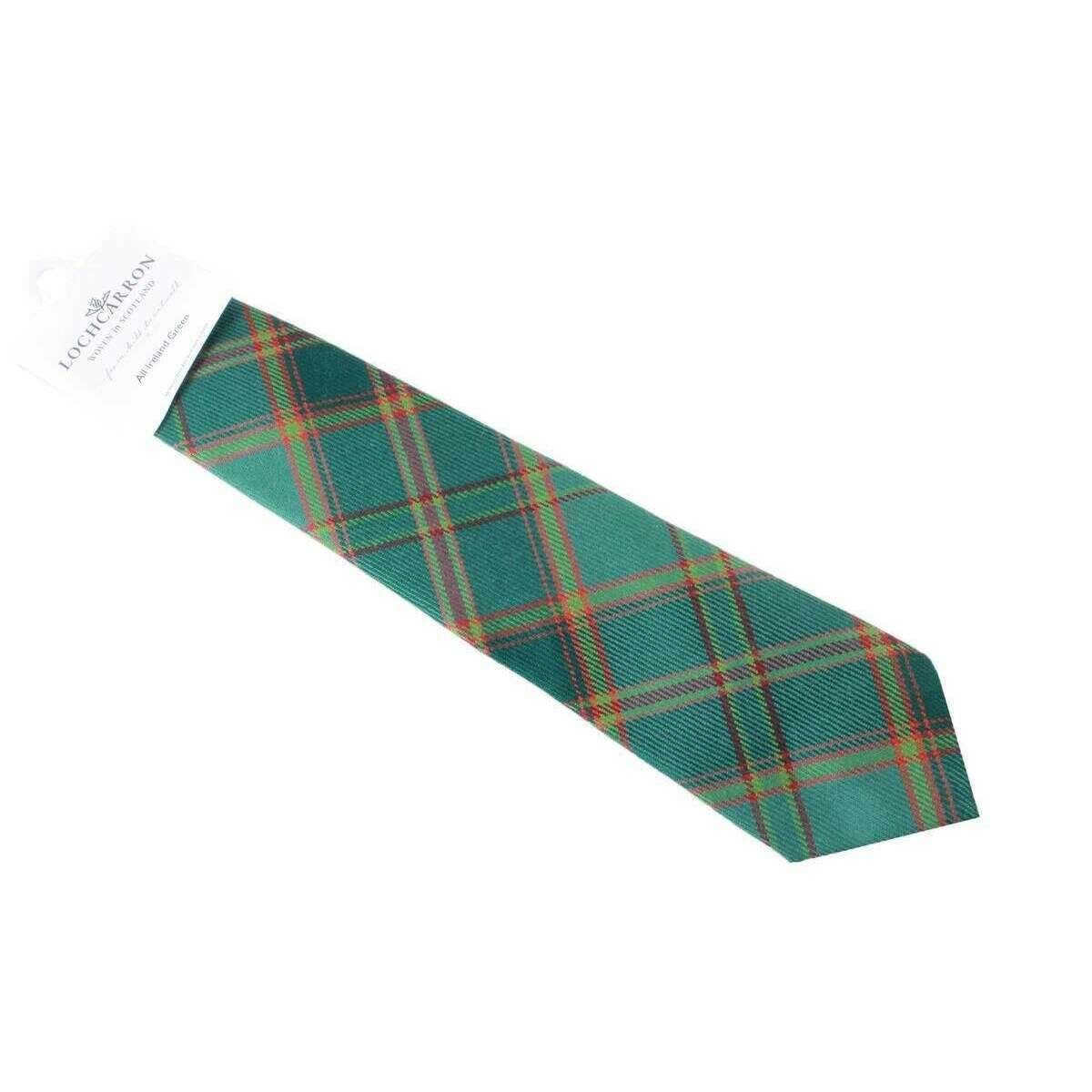 Locharron of Scotland Reiver All Ireland Tartan Tie - Green - Image 3