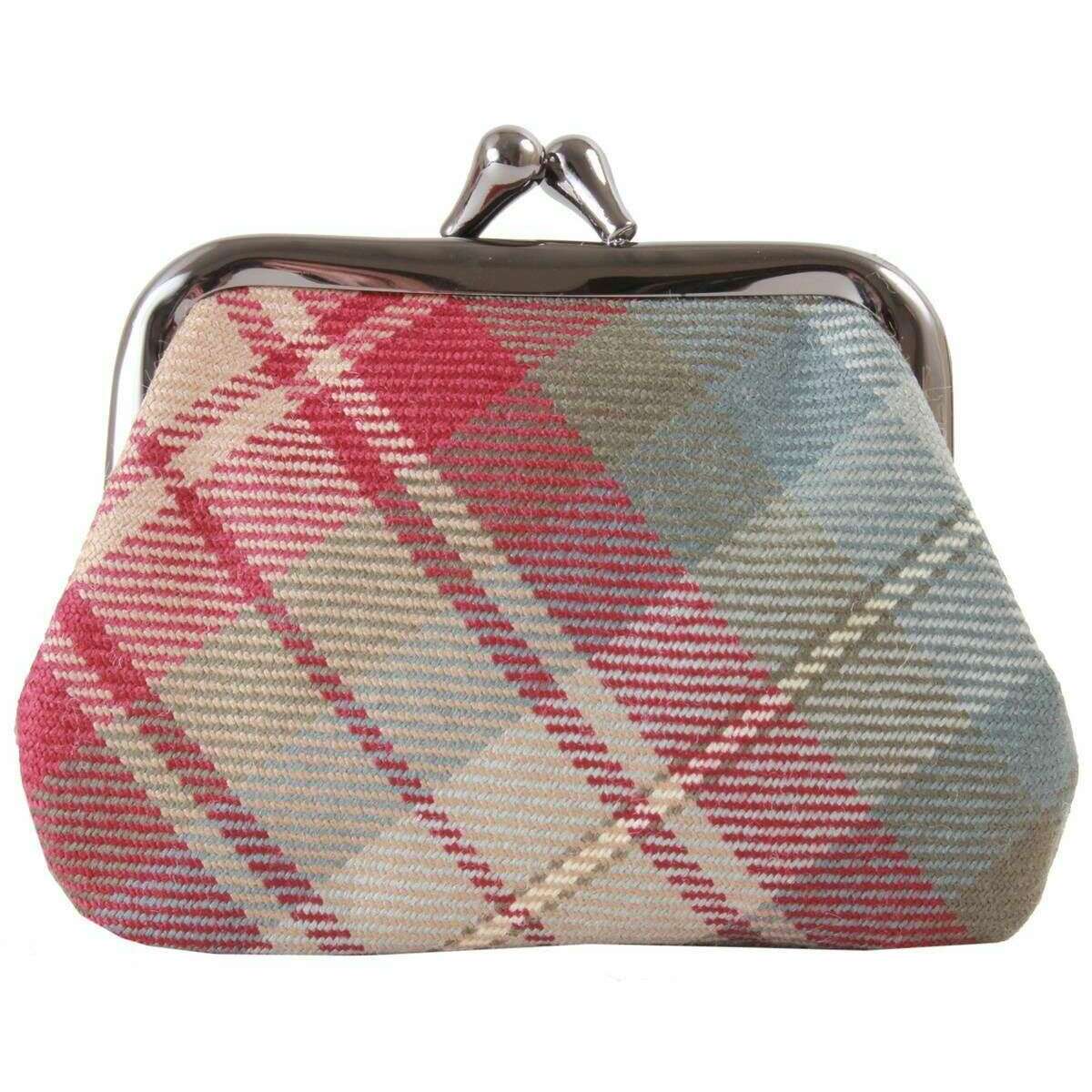 Locharron of Scotland Reiver Auld Scotland Small Coin Purse - Green/Red/Beige