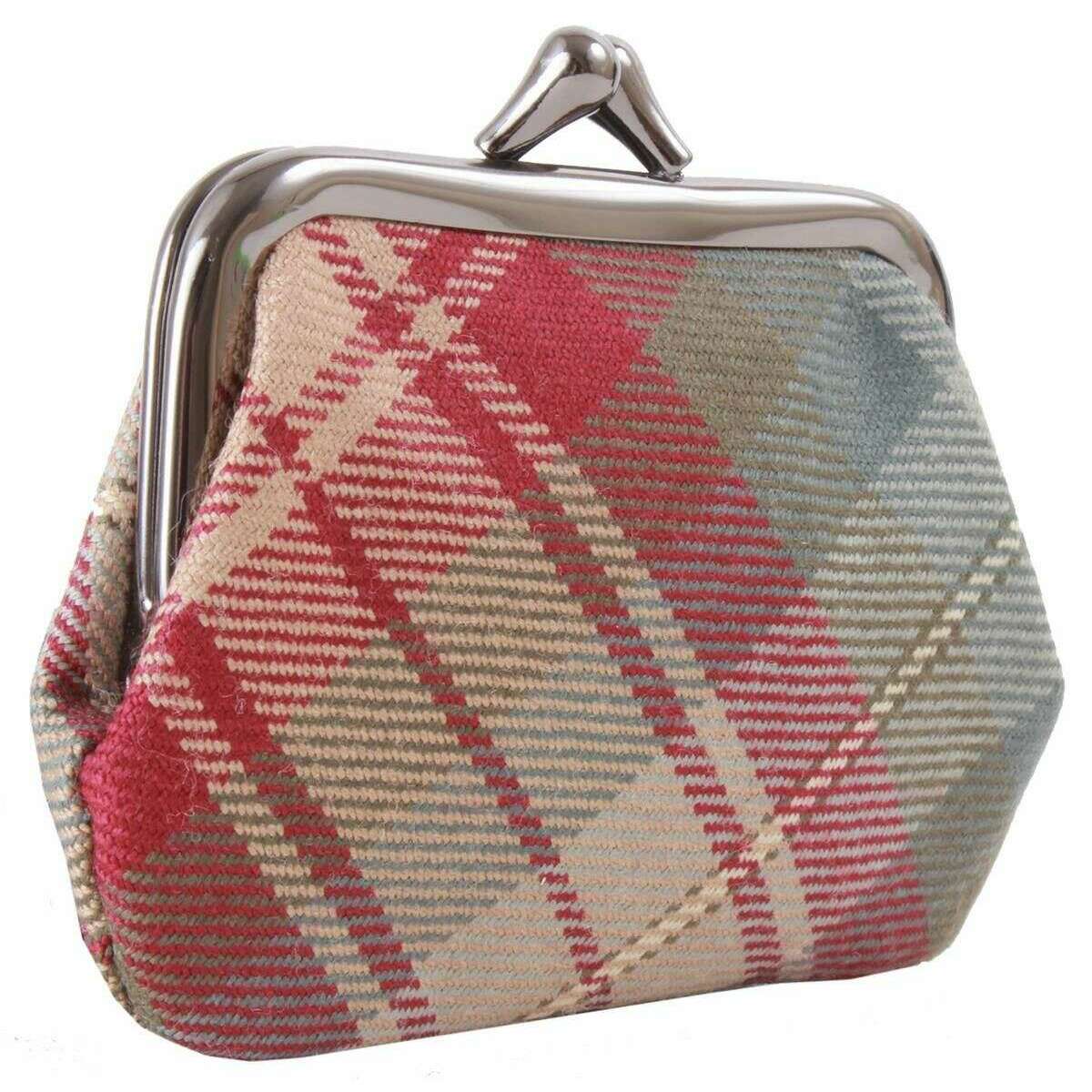 Locharron of Scotland Reiver Auld Scotland Small Coin Purse - Green/Red/Beige - Image 3