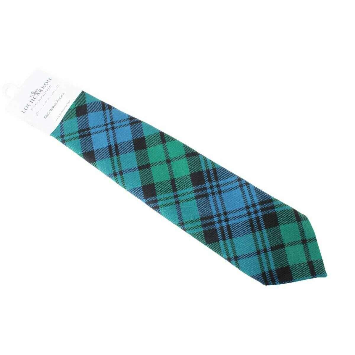 Locharron of Scotland Reiver Black Watch Ancient Tartan Tie - Blue/Green - Image 3