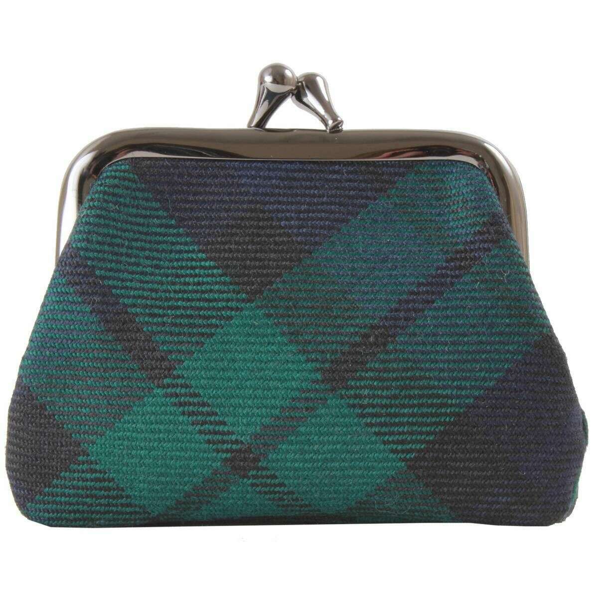 Locharron of Scotland Reiver Black Watch Modern Small Coin Purse - Green/Navy