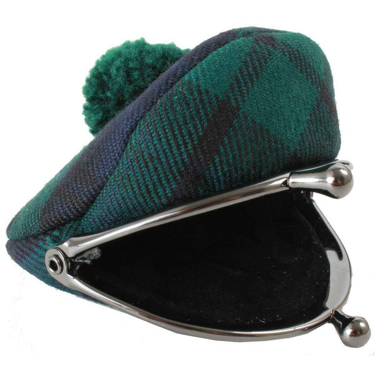 Locharron of Scotland Reiver Black Watch Tam Coin Purse - Green/Navy - Image 4