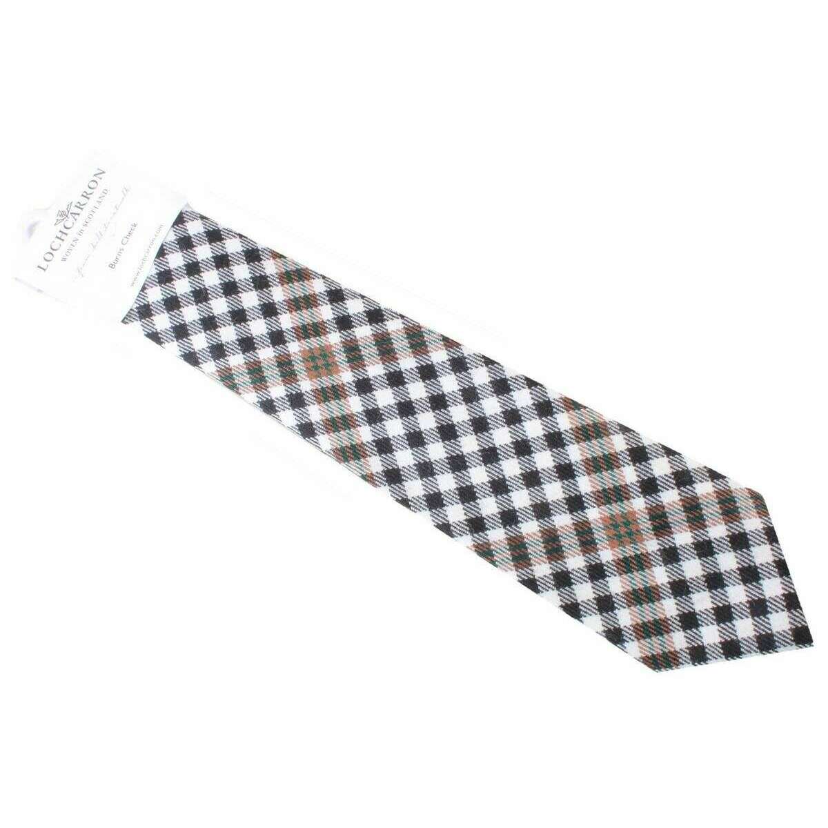 Locharron of Scotland Reiver Burns Check Tartan Tie - Black/White - Image 3