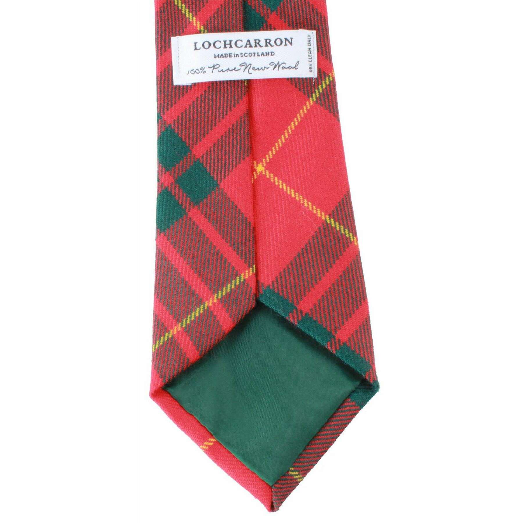 Locharron of Scotland Reiver Cameron Modern Tartan Tie - Red/Green - Image 2