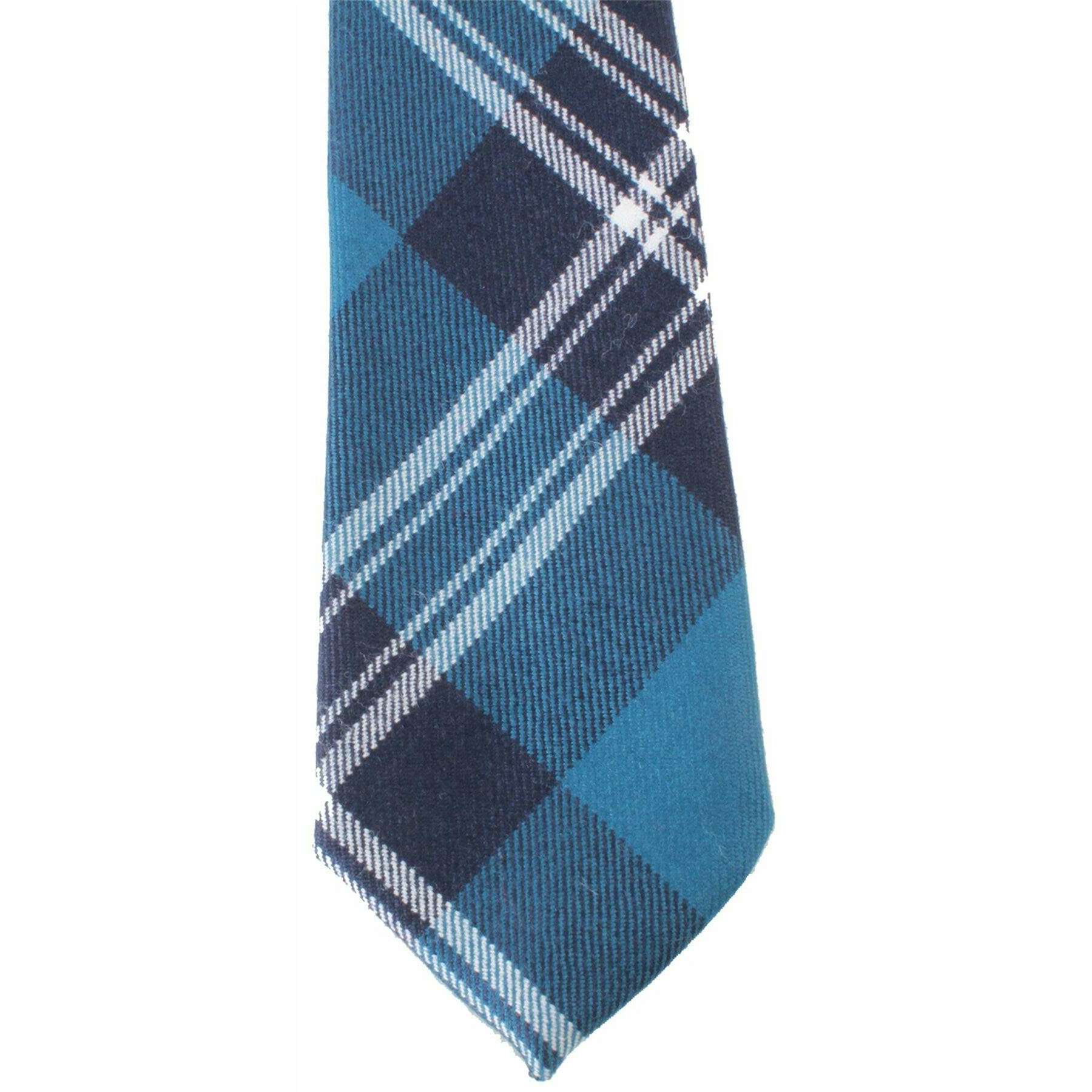 Locharron of Scotland Reiver Earl of St Andrews Tartan Tie - Blue/Navy/White