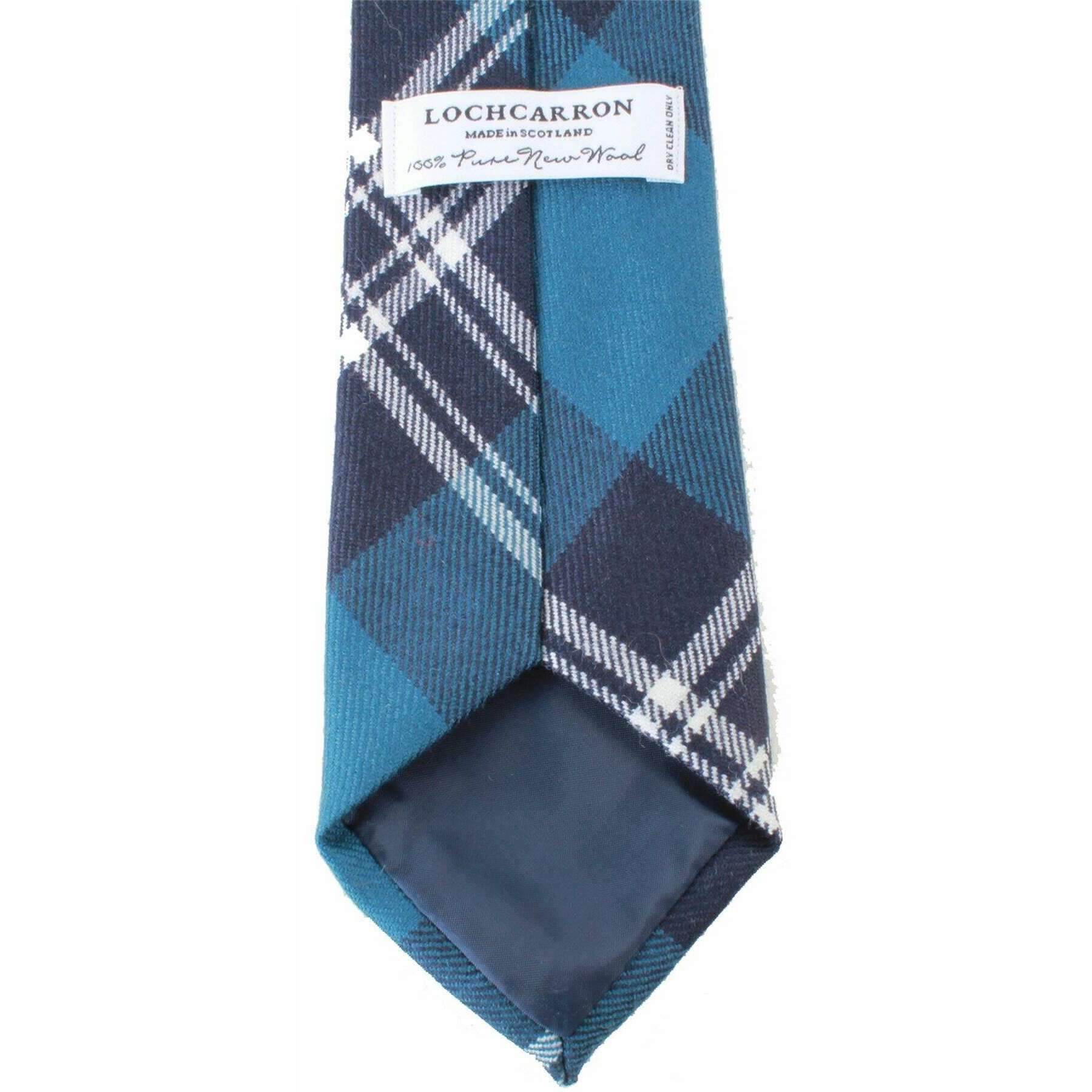 Locharron of Scotland Reiver Earl of St Andrews Tartan Tie - Blue/Navy/White - Image 2