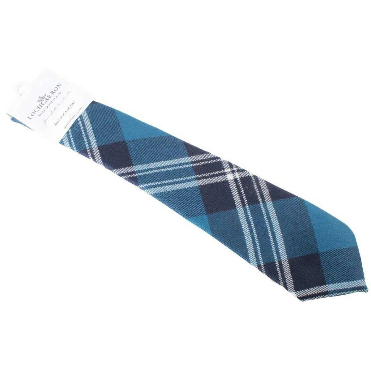 Locharron of Scotland Reiver Earl of St Andrews Tartan Tie - Blue/Navy/White - Image 3