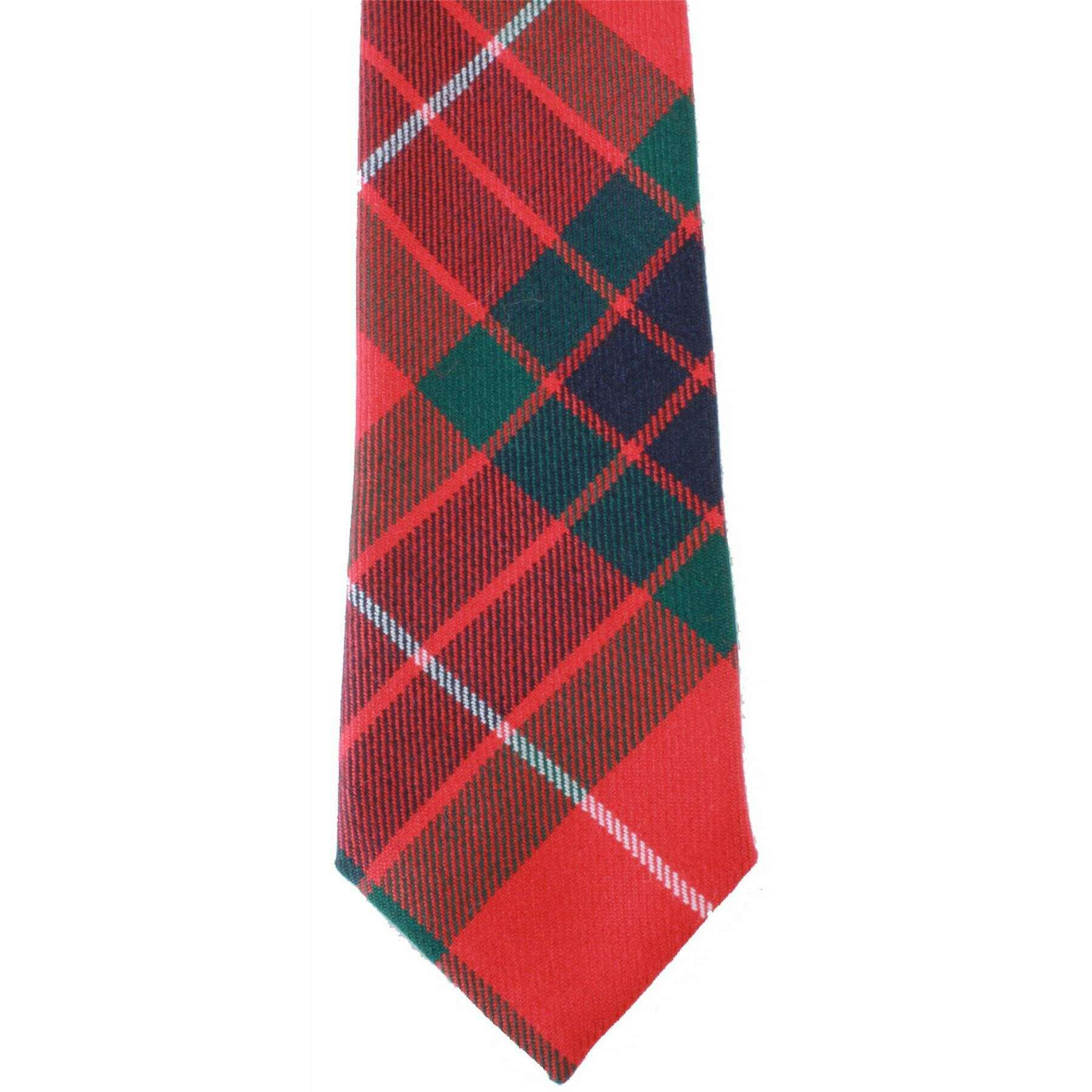 Locharron of Scotland Reiver Fraser Modern Tartan Tie - Red/Green/White