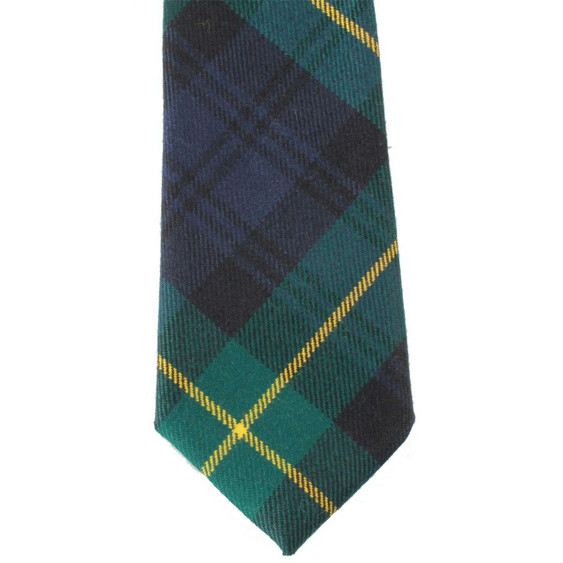 Locharron of Scotland Reiver Gordon Modern Tartan Tie - Green/Navy/Yellow