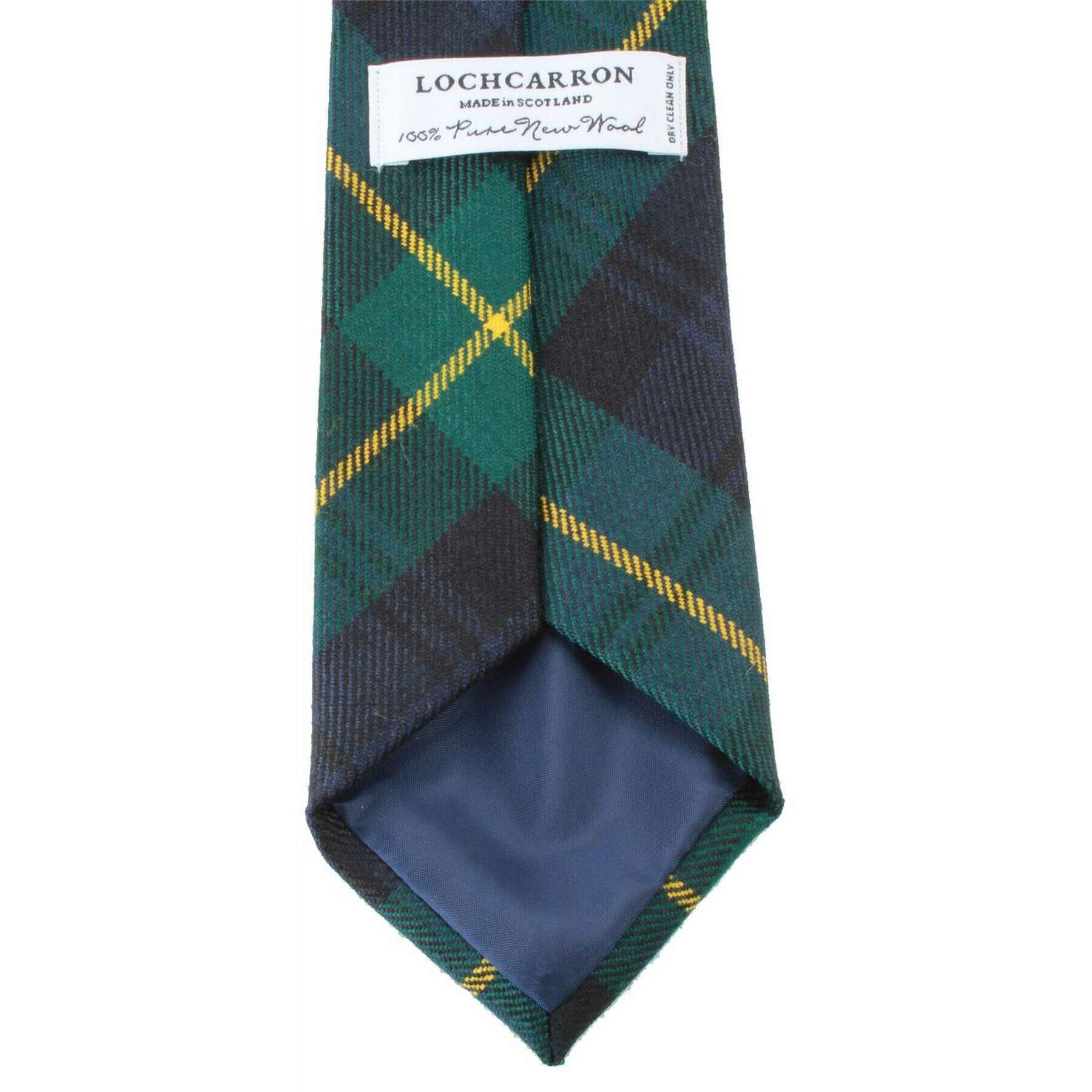 Locharron of Scotland Reiver Gordon Modern Tartan Tie - Green/Navy/Yellow - Image 2