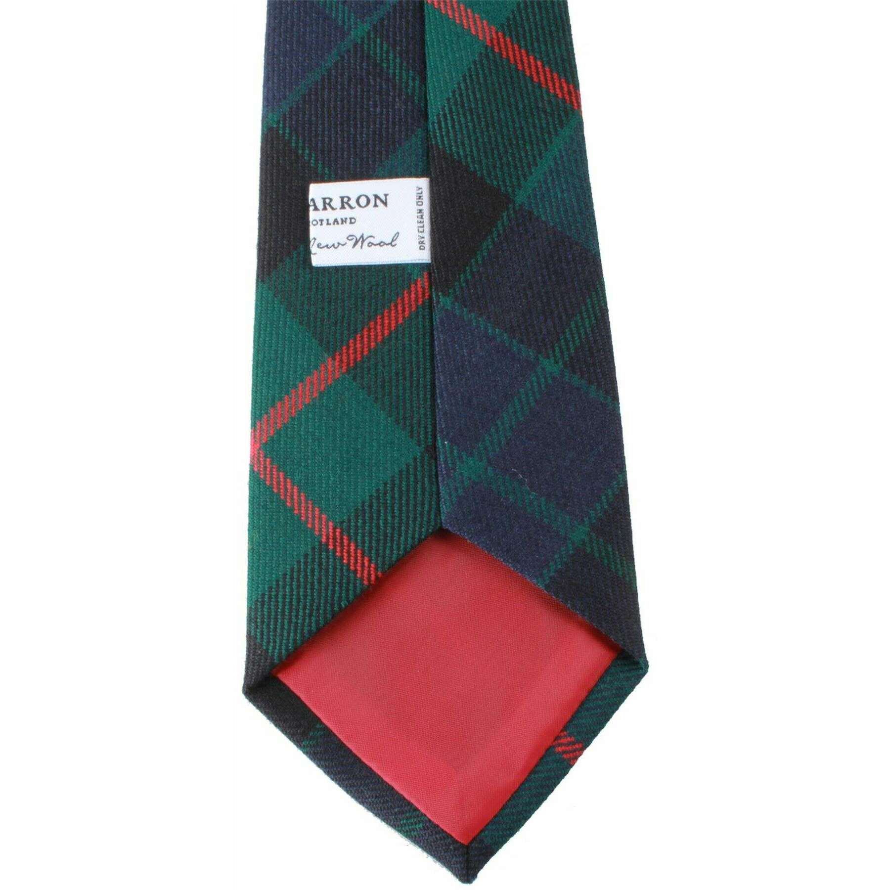 Locharron of Scotland Reiver Gunn Modern Tartan Tie - Green/Navy/Red - Image 2