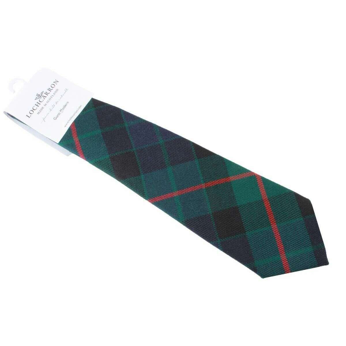 Locharron of Scotland Reiver Gunn Modern Tartan Tie - Green/Navy/Red - Image 3