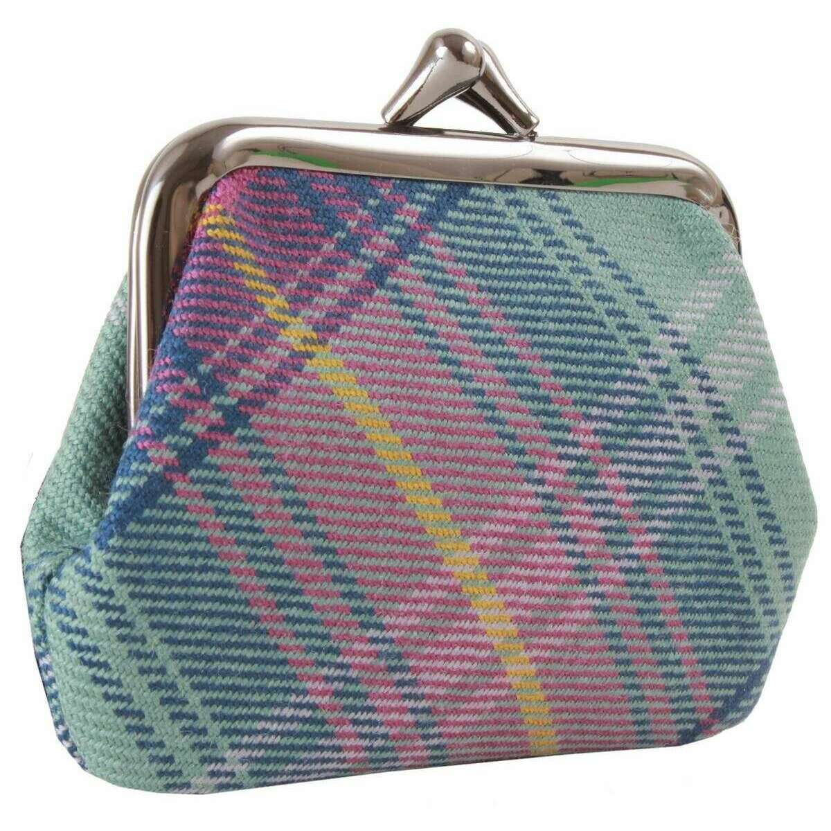 Locharron of Scotland Reiver Hame Small Coin Purse - Green/Purple/Blue - Image 3