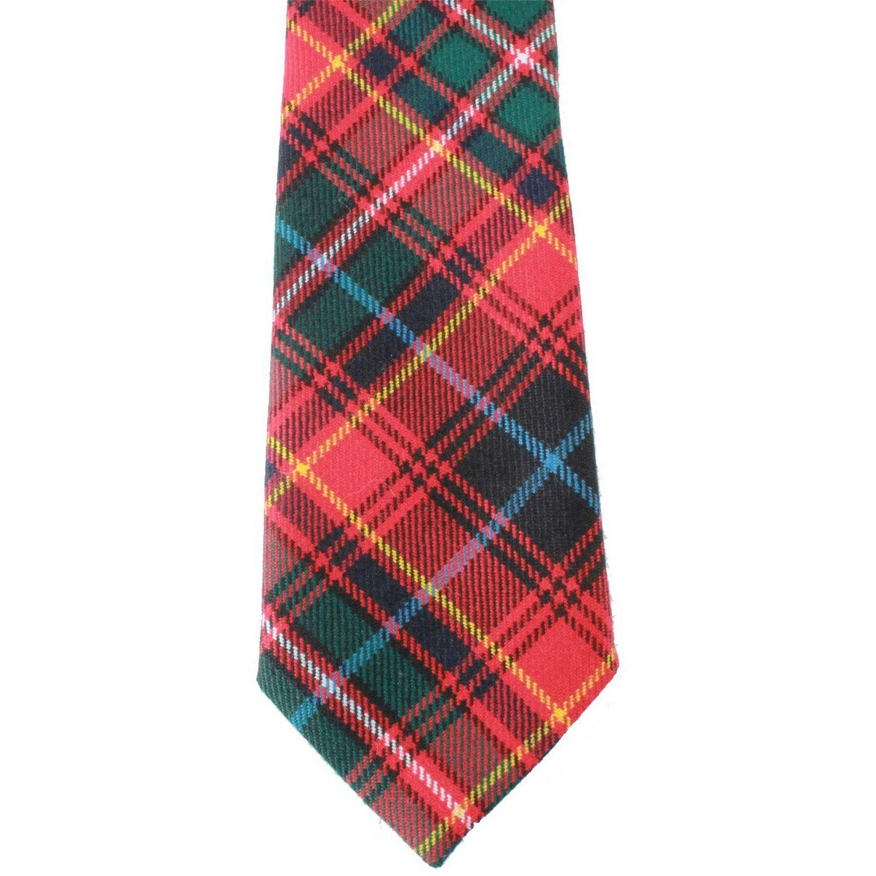 Locharron of Scotland Reiver Innes Modern Tartan Tie - Red/Green/Yellow