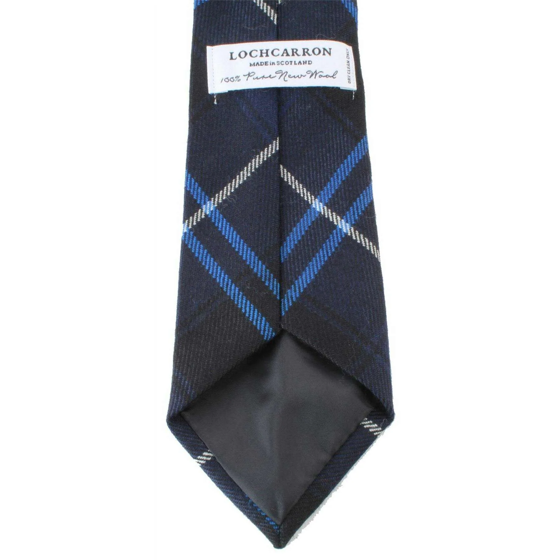 Locharron of Scotland Reiver Patriot Modern Tartan Tie - Navy/Blue - Image 2