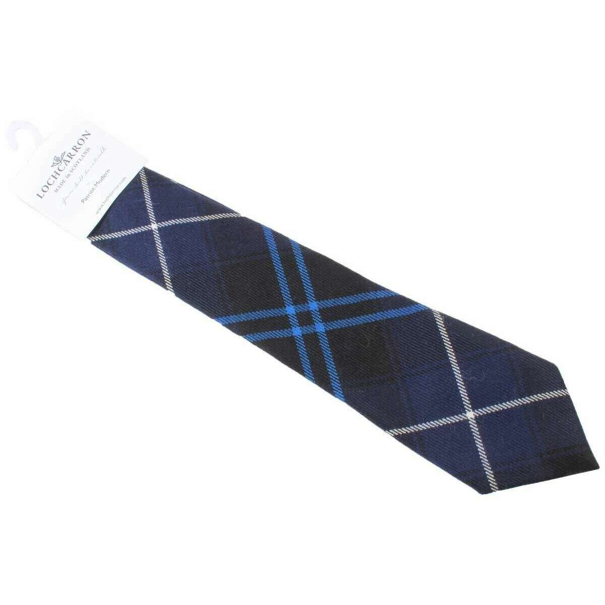 Locharron of Scotland Reiver Patriot Modern Tartan Tie - Navy/Blue - Image 3