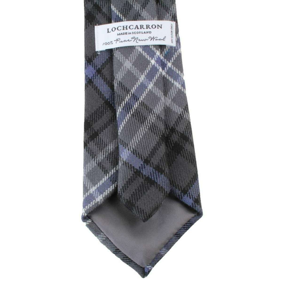 Locharron of Scotland Reiver Scotland Forever Antique Tartan Tie - Grey/Black/Purple - Image 2