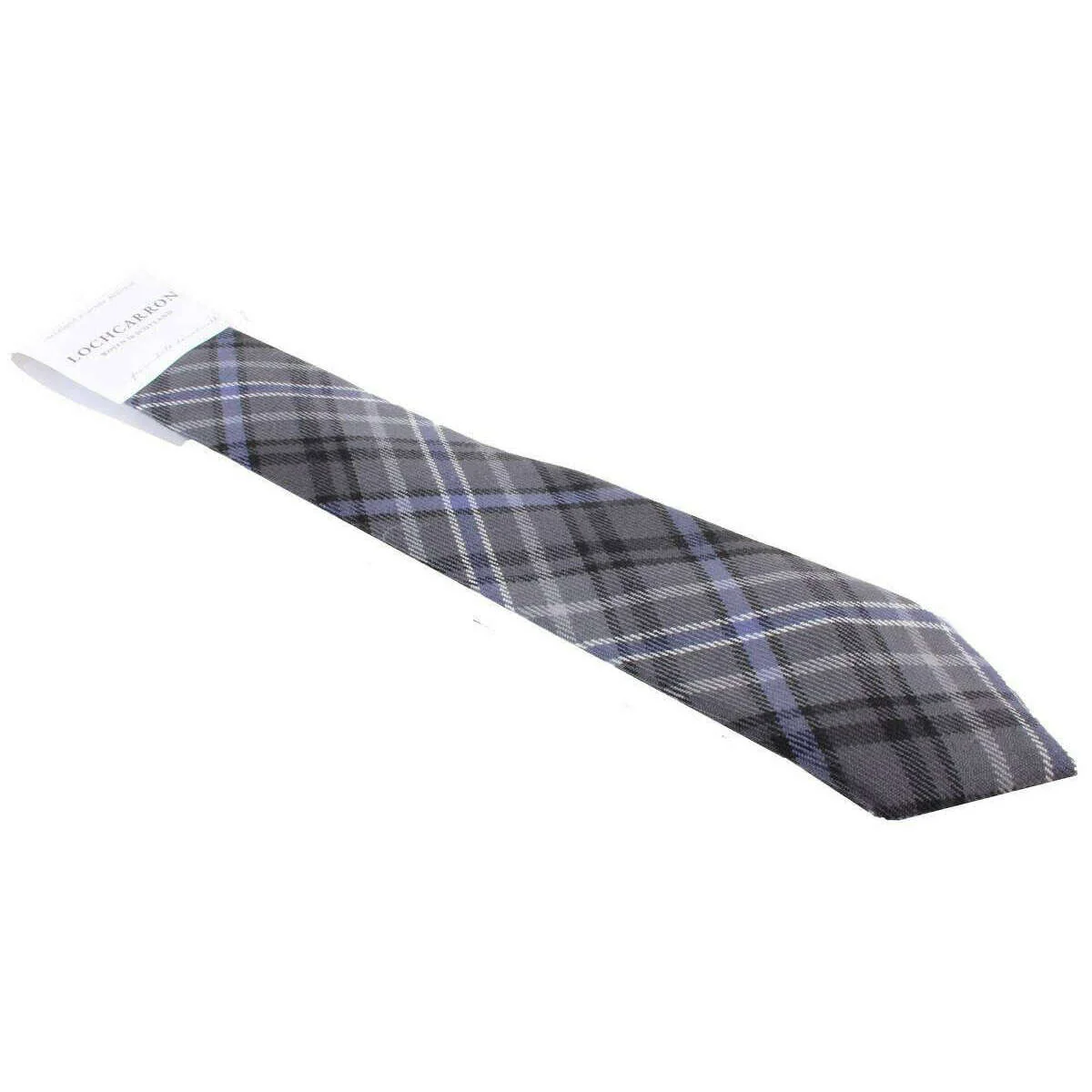 Locharron of Scotland Reiver Scotland Forever Antique Tartan Tie - Grey/Black/Purple - Image 3
