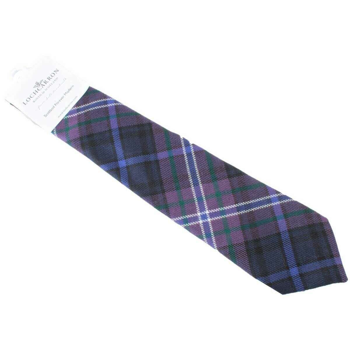 Locharron of Scotland Reiver Scotland Forever Modern Tartan Tie - Purple - Image 3