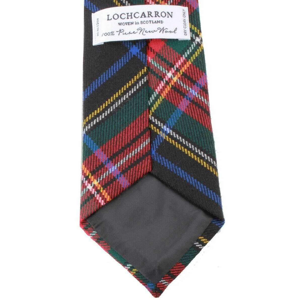 Locharron of Scotland Reiver Stewart Modern Tartan Wool Tie - Red/Green/Blue - Image 2