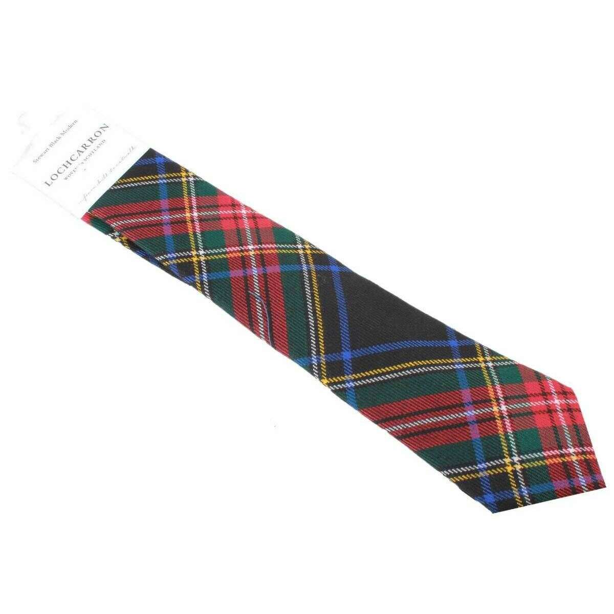 Locharron of Scotland Reiver Stewart Modern Tartan Wool Tie - Red/Green/Blue - Image 3