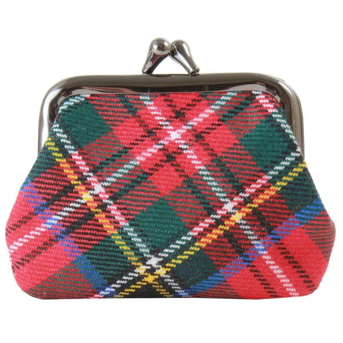 Locharron of Scotland Reiver Stewart Royal Modern Small Coin Purse - Red/Green/Yellow