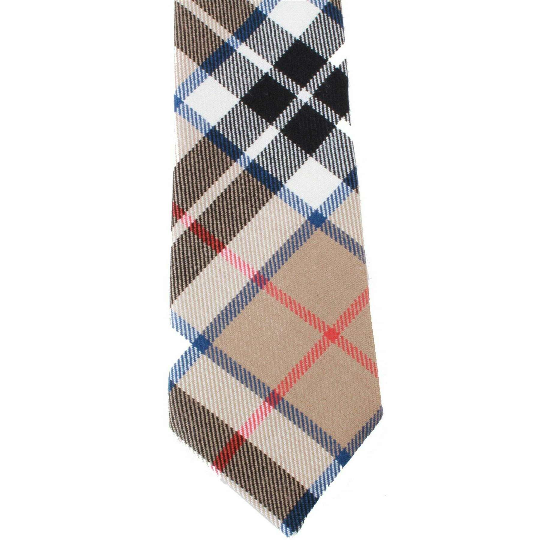 Locharron of Scotland Reiver Thomson Modern Tartan Tie - Beige/White/Black