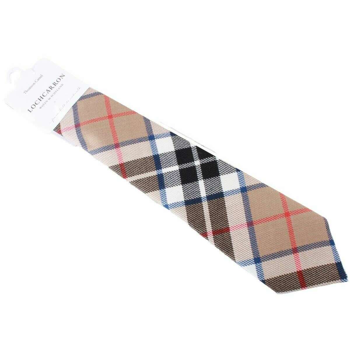 Locharron of Scotland Reiver Thomson Modern Tartan Tie - Beige/White/Black - Image 3