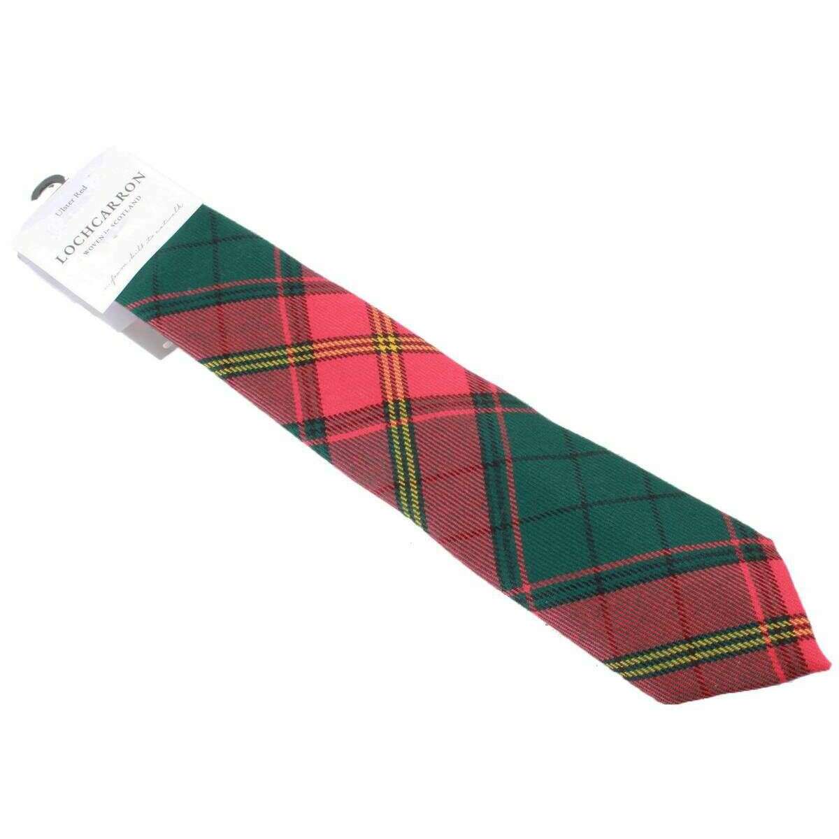 Locharron of Scotland Reiver Ulster Red Irish Tartan Wool Tie - Green/Red/Yellow - Image 3