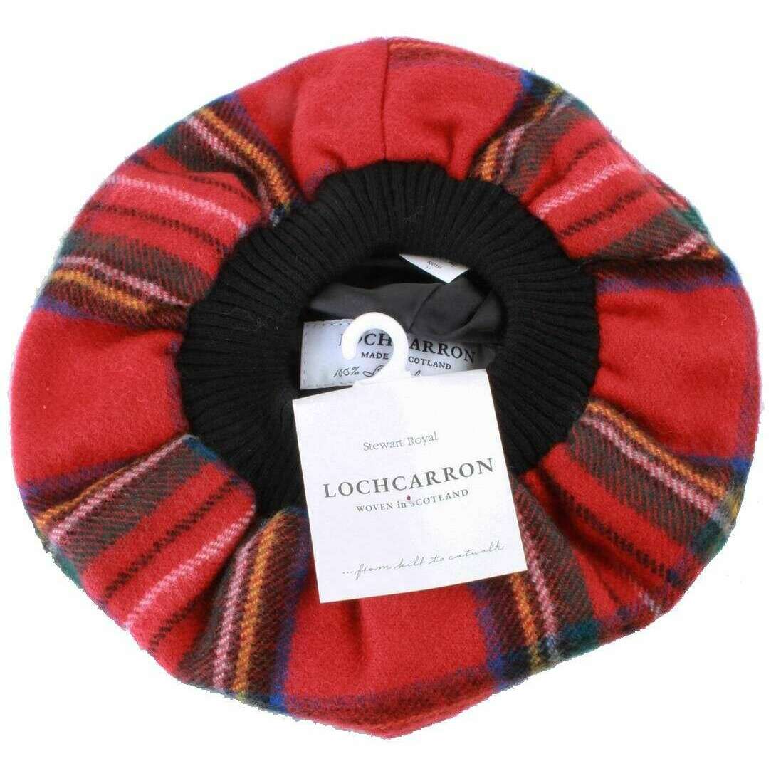 Locharron of Scotland Royal Stewart Modern Tartan Brushed Wool Tam - Red/Yellow/Green - Image 2